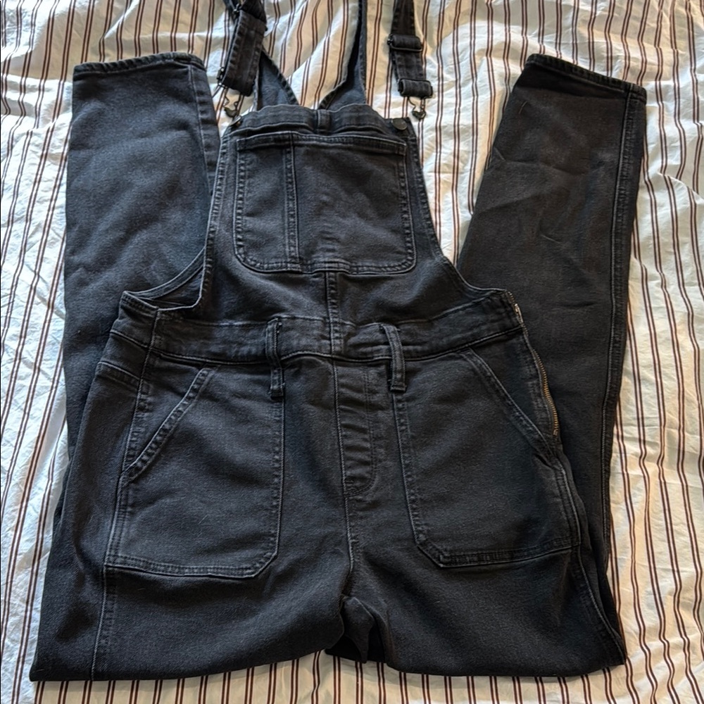 Madewell Black Denim Overalls